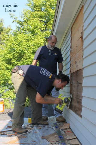 removing siding for new construction window