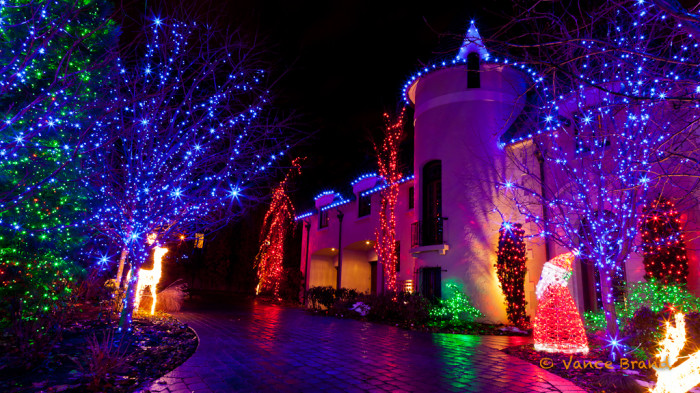 LED-Christmas-lights-adorn-this-house-in-a-beautiful-display