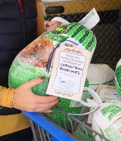 Donating Turkeys to the Open Door Food Pantry