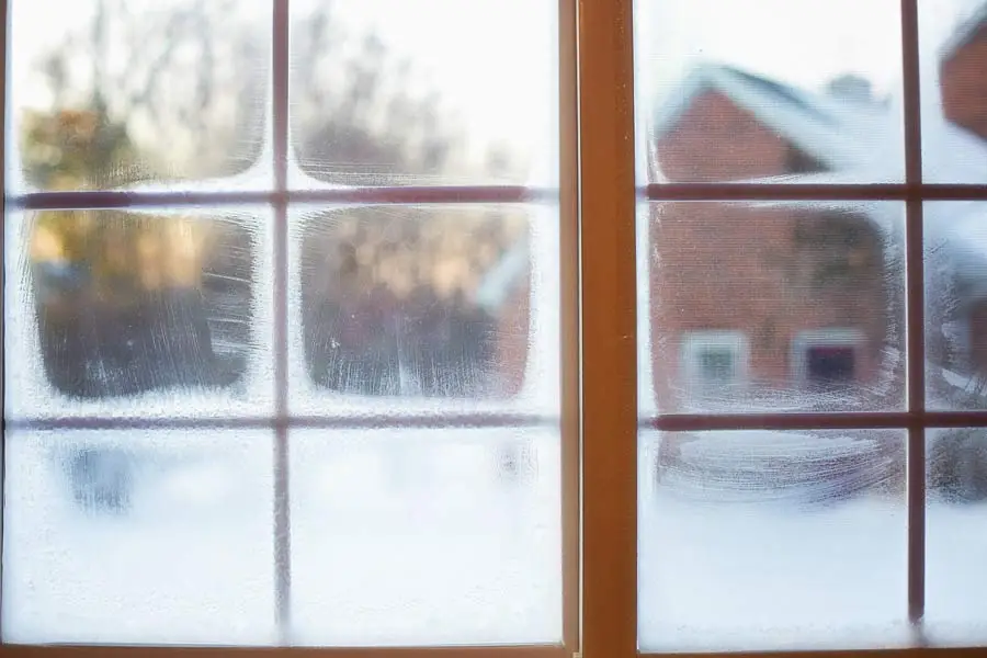 frost on window