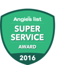 Winner of Angies List Super Service Award 2016