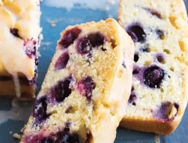 lemon and blueberry drizzle cake