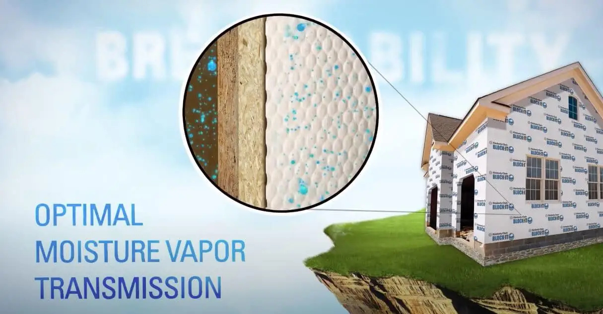House wrap for vinyl siding designed for optimal moisture vapor transmission and wall protection