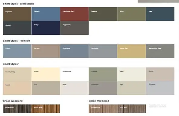 siding color selection