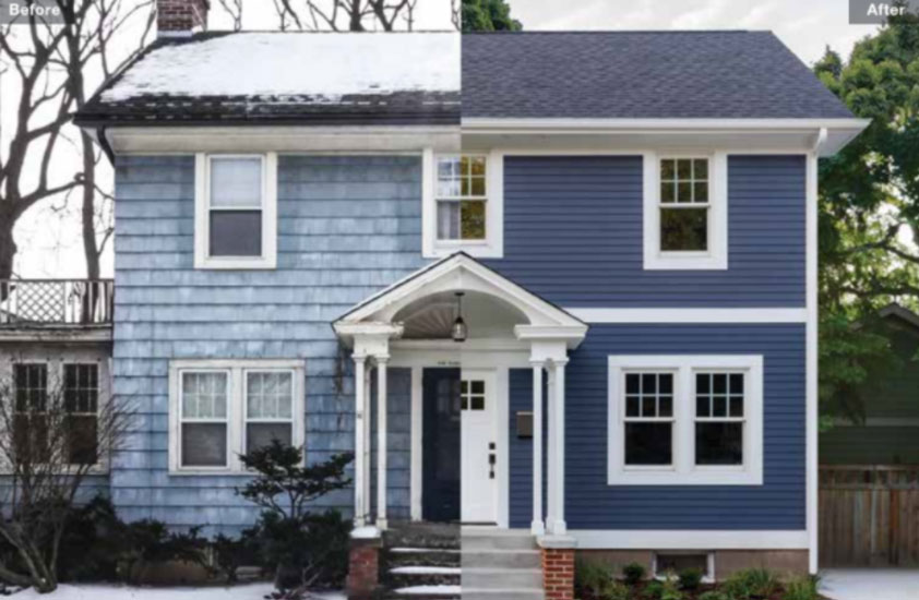 James Hardie siding before and after photo