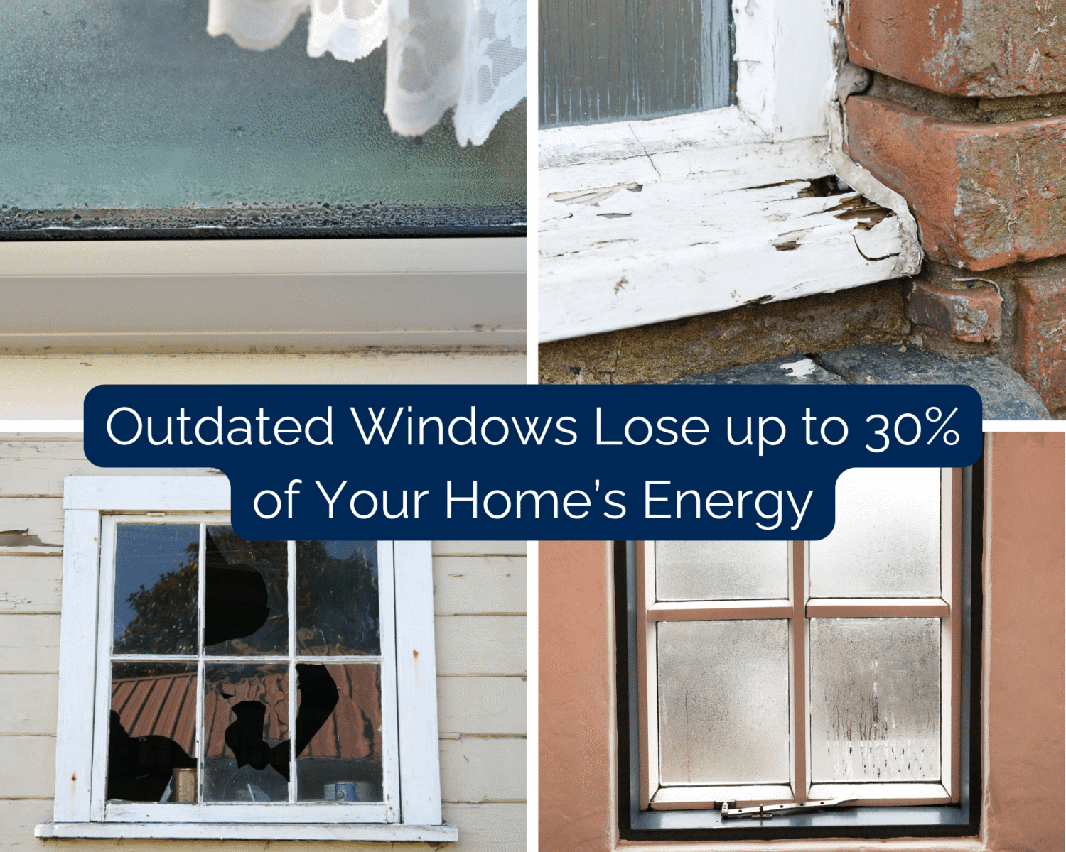 A summer window guide compares condensation, rotted frames, broken glass, and other signs of outdated window performance. It helps explain why do windows get foggy in summer and shows how damaged seals and deteriorated materials can increase energy loss.