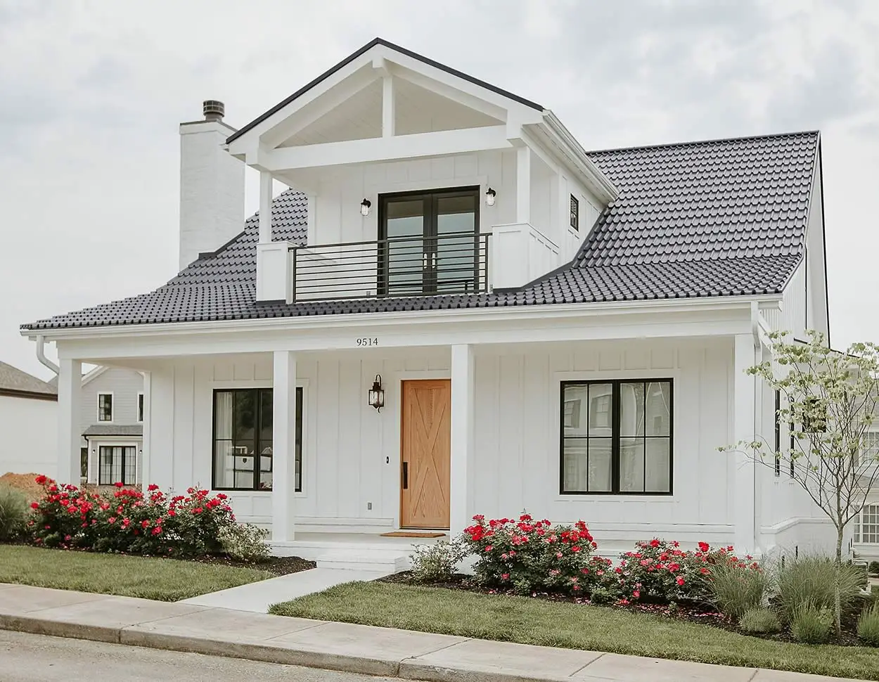 black metal roof with coastal shingles