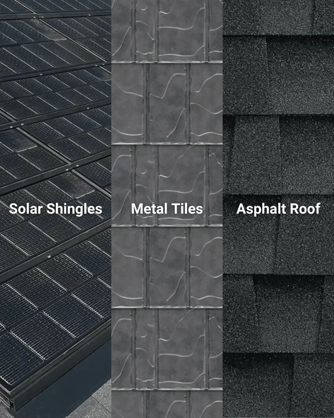 roofing options solar, metal and asphalt