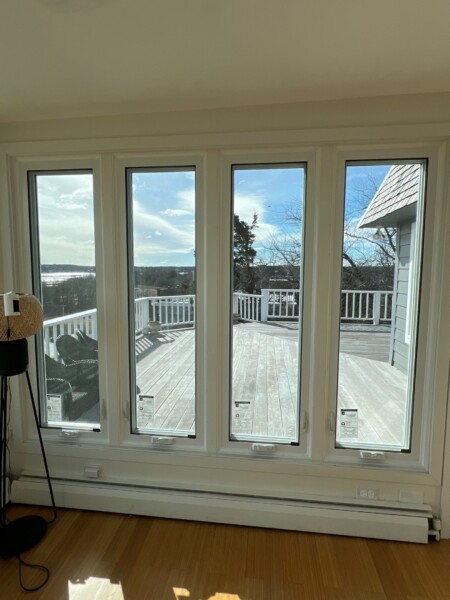 Casement replacement windows installed in Gloucester MA, Essex County, by Coastal Windows & Exteriors to improve energy efficiency, views, and ventilation in coastal homes