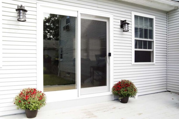 French-style sliding glass door installed at Kendra’s home, improving ventilation, safety, and curb appeal