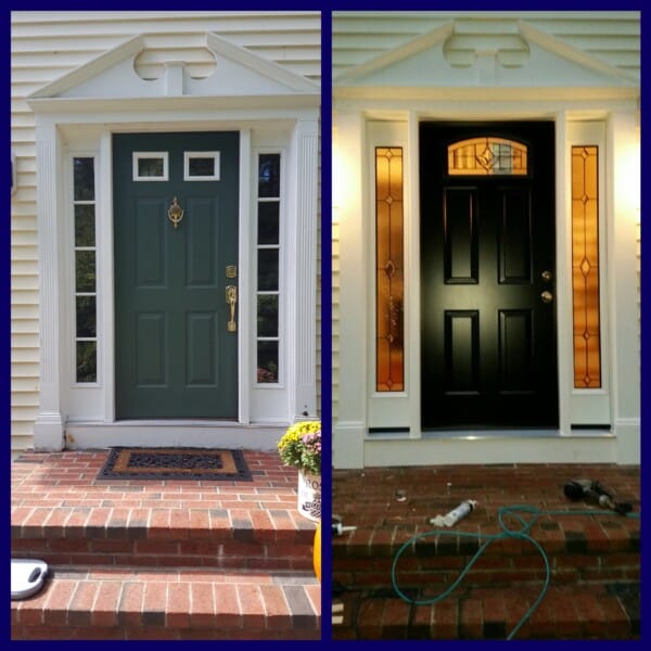 ProVia fiberglass entry door installed on a Taunton MA home to replace a rotting, inefficient front door
