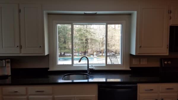 Kitchen window replacement in Topsfield MA, North Shore, featuring energy-efficient windows installed by Coastal Windows & Exteriors