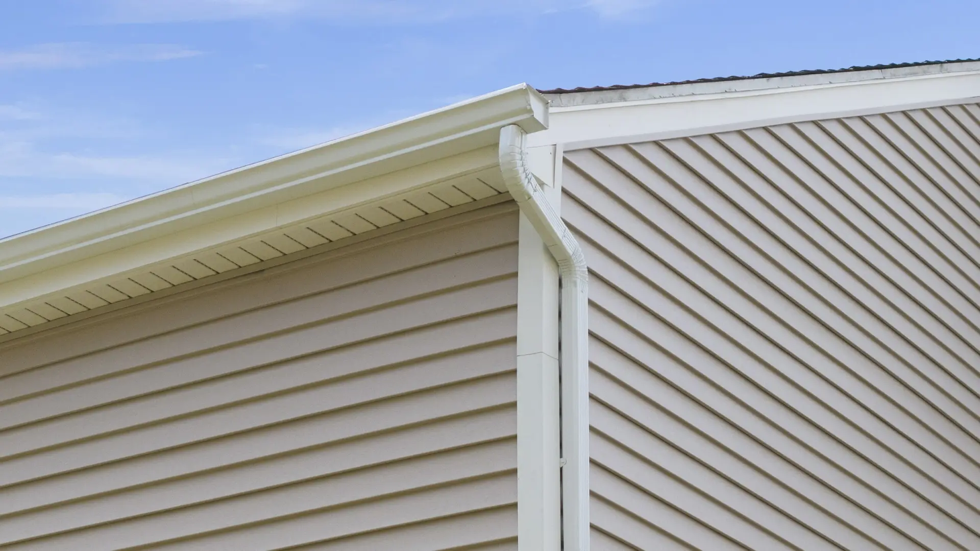 vinyl siding mocha after white fascia trim