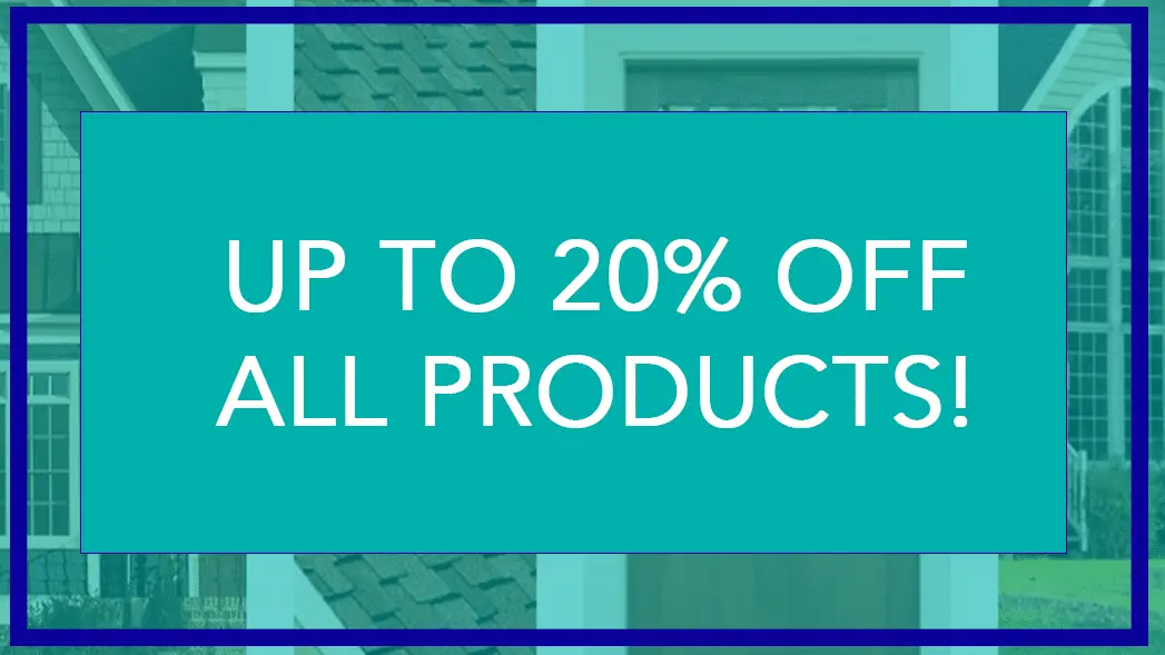 up to 20% off all products promotions