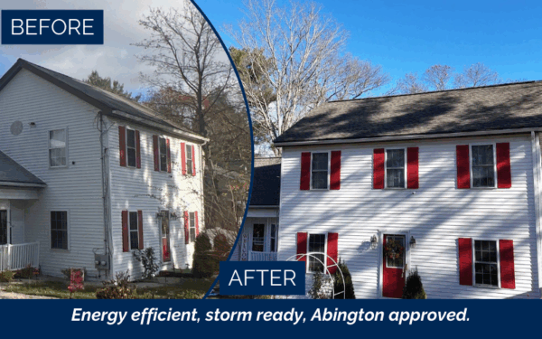 Roof installation in Abington, South Shore by Coastal Windows & Exteriors improves leak protection and energy performance for a Massachusetts home.