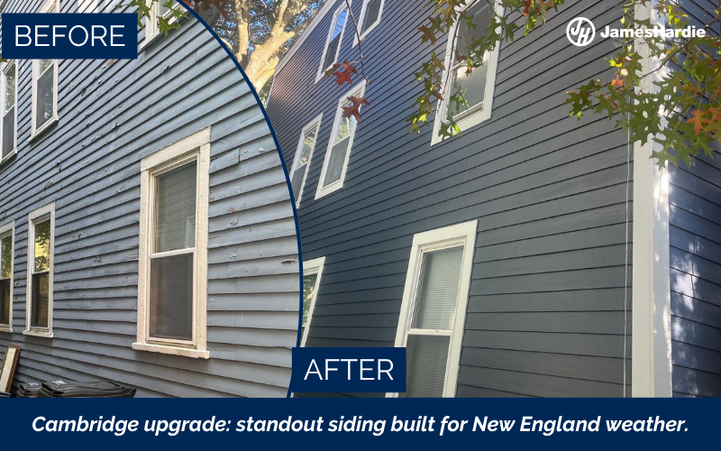 James Hardie siding installation in Cambridge MA by Coastal Windows & Exteriors — trusted siding replacement Cambridge MA, James Hardie siding Cambridge MA, durable siding Cambridge MA solutions for historic homes.