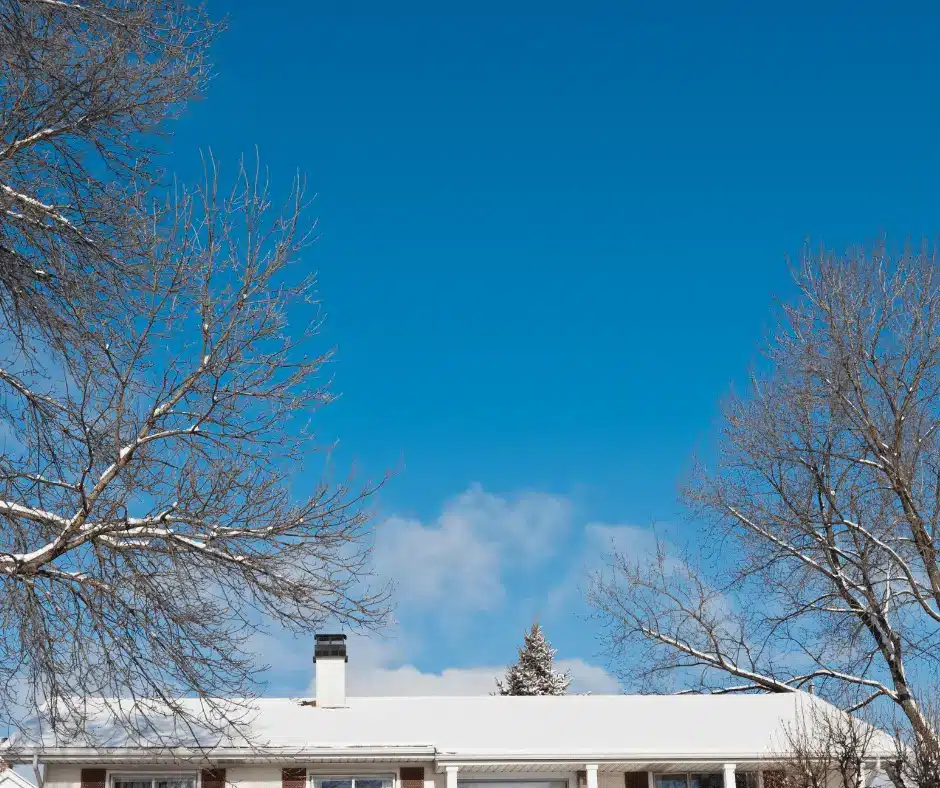 roof with snow