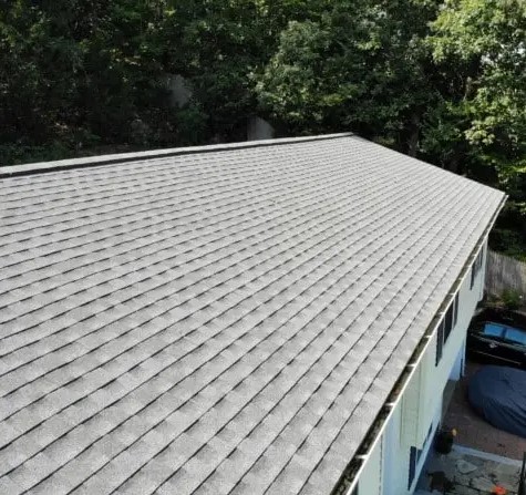 Close Up View of New Roof Installation Near Newbury MA