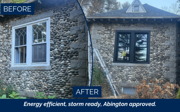 Energy-efficient window installation by Coastal Windows & Exteriors in Rye, New Hampshire, showcasing high-performance replacement windows designed to improve home comfort and reduce energy costs.