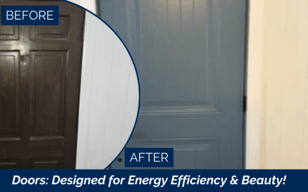 ProVia Legacy Steel front entry door in Geneva Blue, installed with energy-efficient features like ComfortTech™ glazing and Q-Lon weatherstripping, performed by Coastal Windows & Exteriors in Lowell, MA.