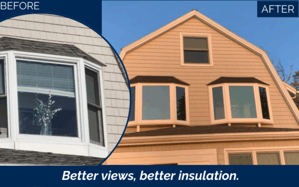 Before and after window installation in Winthrop, MA by Coastal Windows & Exteriors