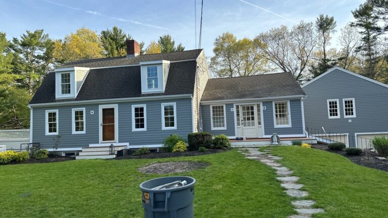 James Hardie siding replacement Duxbury MA showcasing beautiful plank siding transformation