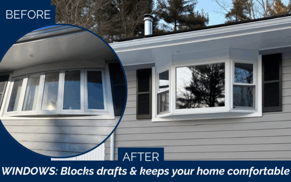 Window installation before and after transformation in Chelmsford MA, Greater Boston, Middlesex County