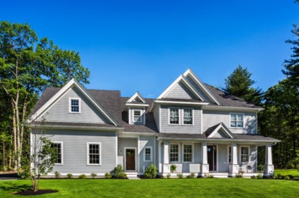 Raynham MA Gray and White Vinyl Siding Installation