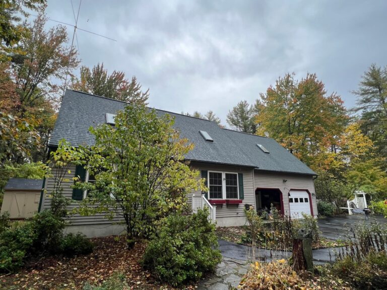 New energy efficient Velux skylight installed during roof replacement Beverly MA North Shore