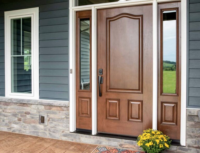 Secure front door replacement Peterborough NH by Coastal Windows & Exteriors.