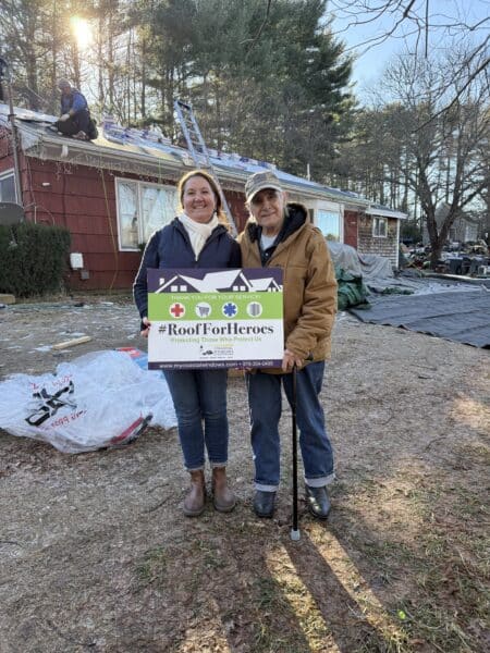 Coastal Windows & Exteriors supports a veteran through the Roof For Heroes program in Franklin MA.
