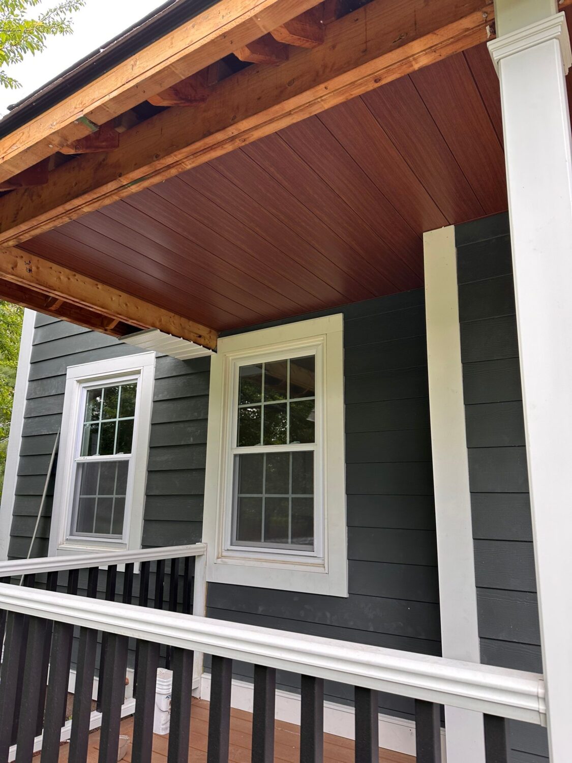 Iron Gray James Hardie plank siding installed on a Merrimack NH home.