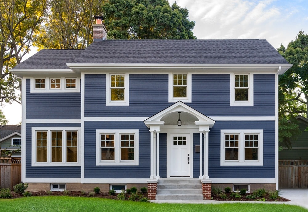 A ColorPlus siding upgrade by james hardie siding contractors Braintree MA enhanced fade resistance and modern style.