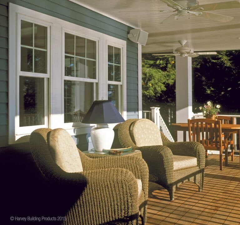 energy efficient window replacement Dedham MA installed on a screened porch improving comfort, airflow, and seasonal usability.