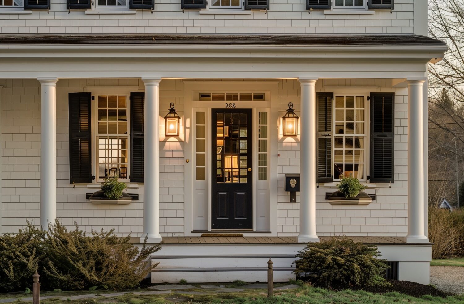 elegant front entry installed by door company near me in East Walpole MA improving curb appeal and energy efficiency.