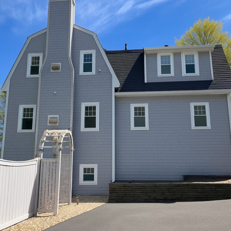 Premium James Hardie siding protects this home from moisture while creating a bold architectural appearance. When comparing James Hardie siding cost in Lebanon NH, homeowners benefit from exceptional resistance to water damage, rot, and severe weather.