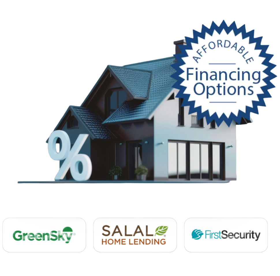 Affordable financing options badge for Coastal Windows & Exteriors, an exterior remodeling contractor serving Beverly, MA.