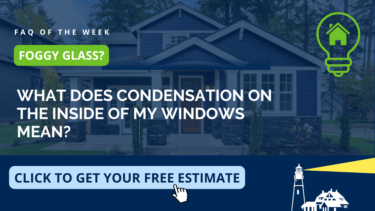 Condensation on the inside of windows in an Ipswich home on the North Shore — Coastal Windows & Exteriors explains what interior window fog means and when replacement windows help in New England.