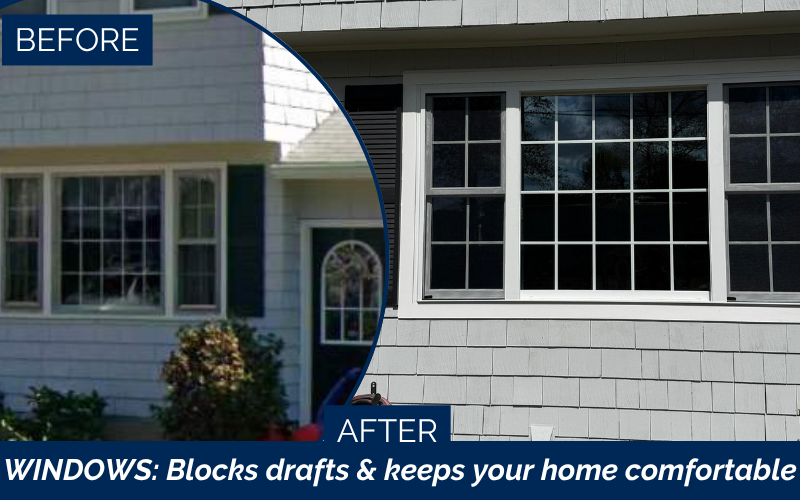 Grid-style Harvey Tribute windows installed to refresh a Nashua NH home.