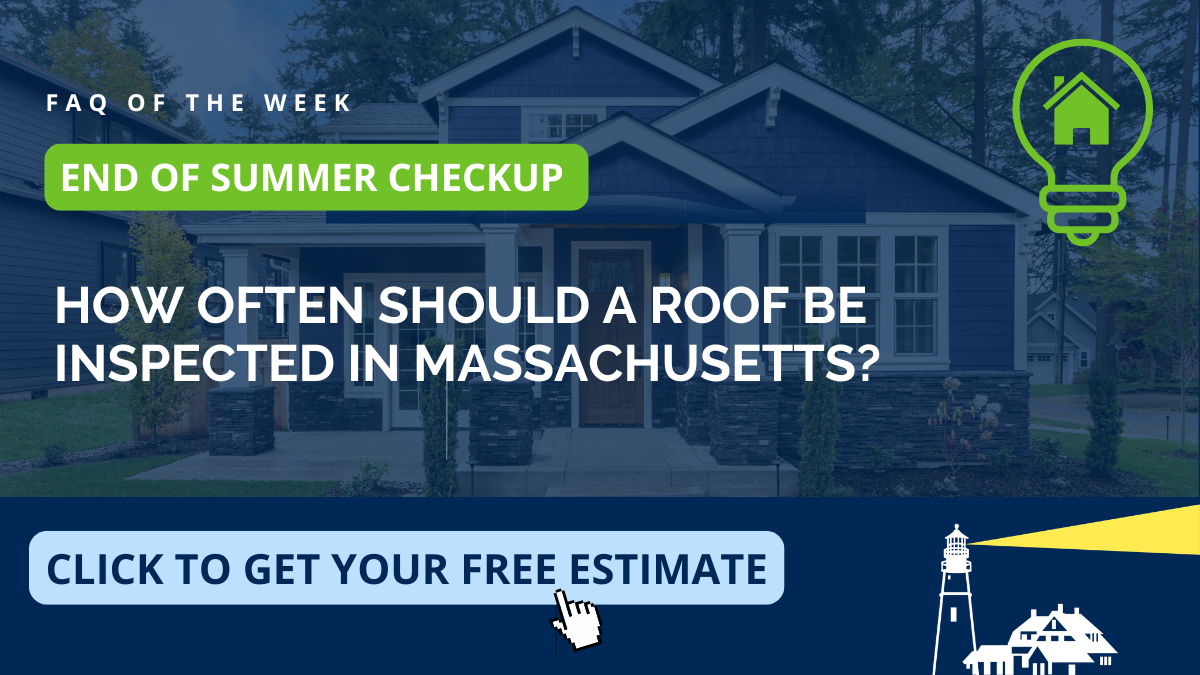 End‑of‑summer roof inspection guidance for Massachusetts homeowners on the North Shore — Coastal Windows & Exteriors explains how often a roof should be inspected in New England's climate.