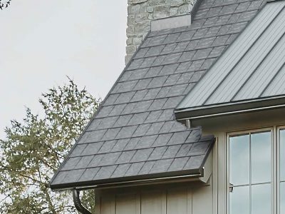 Metal slate roof installation in Arlington MA by Coastal Windows & Exteriors roofing professionals